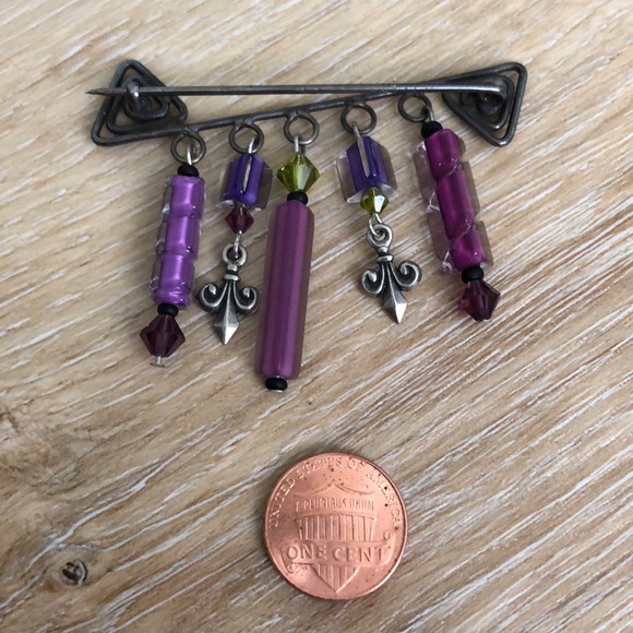 Blown Glass & Swarovski Brooch - Picture 2 of 3